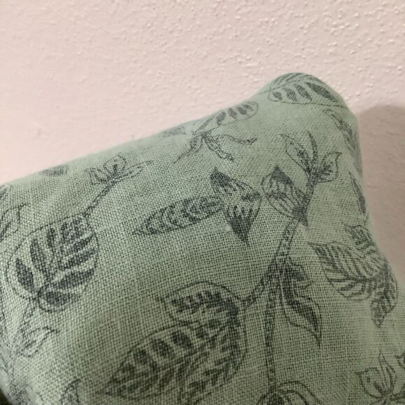 Green Lagenlook Cottagecore Bohemian Boho Hippie Cotton Linen Gauzy Blouse 1X - Picture 7 of 8